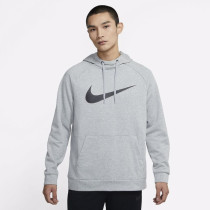 Nike Dri-Fit Swoosh Hoodie, Dark Grey Heather/Black, Nike