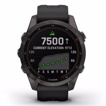 fenix 7S Sapphire Solar, Carbon Gray DLC Titanium/Black