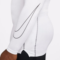 Nike Pro Dri-FIT Slim-Fit LS Shirt, White/Black, Nike