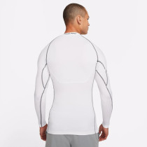 Nike Pro Dri-FIT Slim-Fit LS Shirt, White/Black, Nike