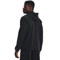 UA Stretch Woven Windbreaker Jacket, Black/Pitch Grey, Under Armour