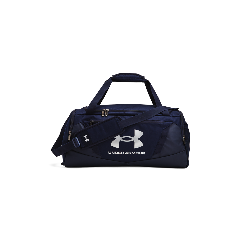 UA Undeniable 5.0 Small Duffle Bag, Midnight Navy/Metallic Silver, UA