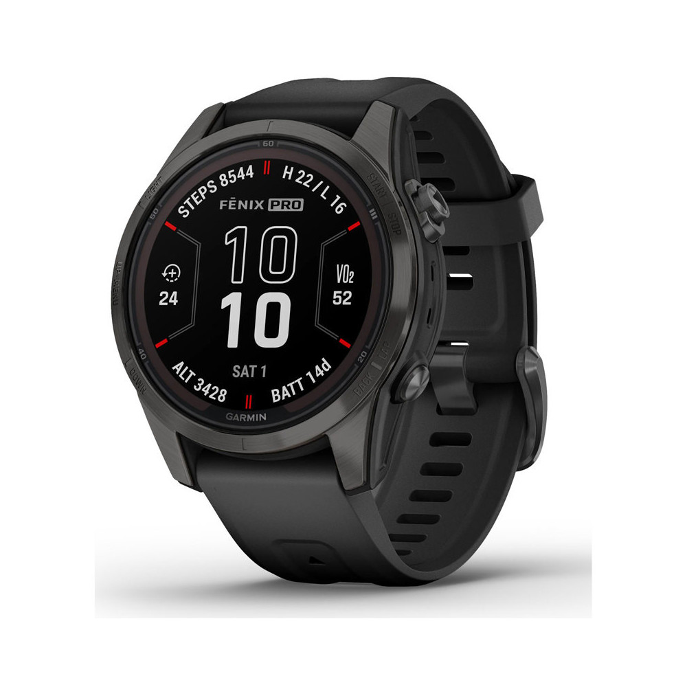 Fenix 7S PRO Sapphire Solar, Carbon Gray DLC Black, Garmin Fenix 7S PRO Sapphire Solar, Carbon Gray DLC Black, Garmin