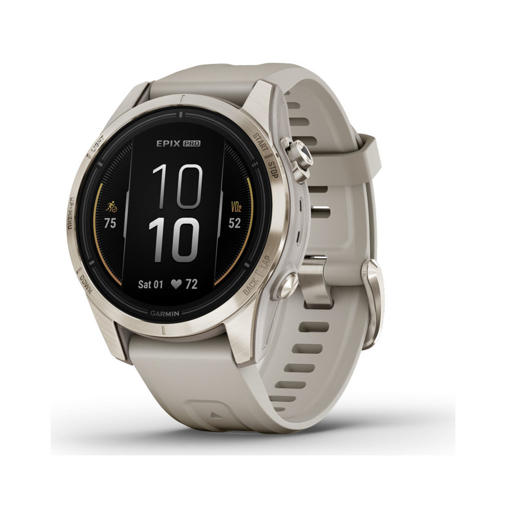 epix PRO (Gen 2) Sapphire, 42 mm, Soft Gold Light Sand, Garmin epix PRO (Gen 2) Sapphire, 42 mm, Soft Gold Light Sand, Garmin
