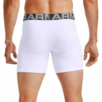 UA Charged Cotton 6in Boxerjock 3 Pack, White, Under Armour