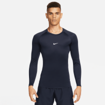 Nike Pro Dri-FIT Tight Fit LS Shirt, Obsidian/White, Nike