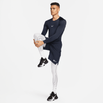 Nike Pro Dri-FIT Tight Fit LS Shirt, Obsidian/White, Nike