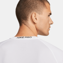 Nike Pro Dri-FIT Tight Fit LS Shirt, White/Black, Nike