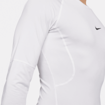 Nike Pro Dri-FIT Tight Fit LS Shirt, White/Black, Nike