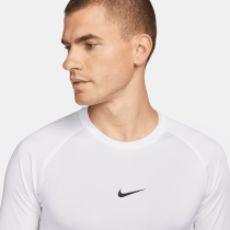 Nike Pro Dri-FIT Tight Fit LS Shirt, White/Black, Nike