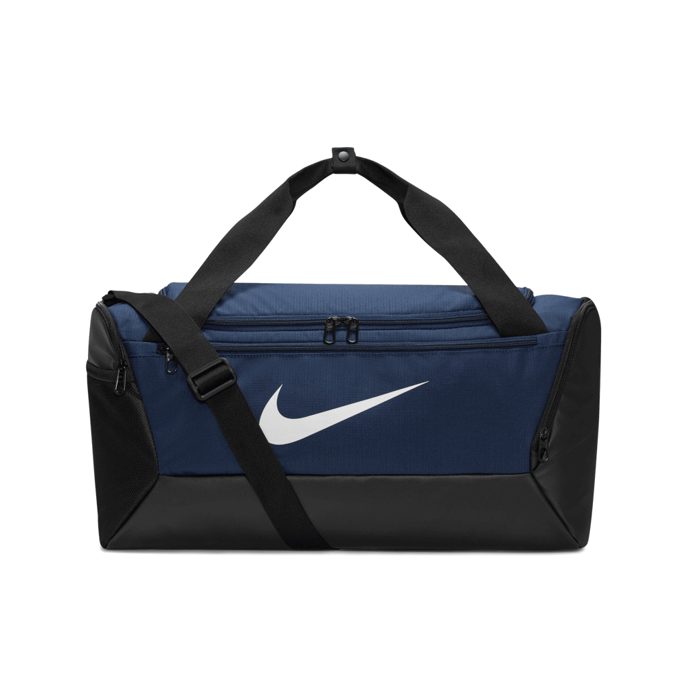 Nike Brasilia 9.5 Training Small Duffle Bag, Midnight Navy/Black/White