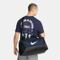Nike Brasilia 9.5 Training Small Duffle Bag, Midnight Navy/Black/White