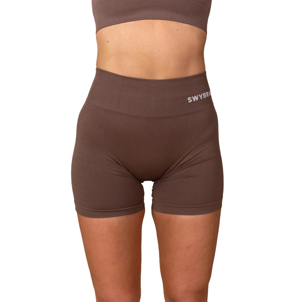 SWY Basic Scrunch Shorts, Choco, SWY Brand SWY Basic Scrunch Shorts, Choco, SWY Brand