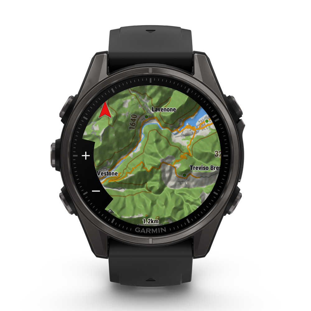 Fenix 8, 43 mm, AMOLED Sapphire, Carbon Gray DLC Titanium, Black/Gray Fenix 8, 43 mm, AMOLED Sapphire, Carbon Gray DLC Titanium, Black/Gray