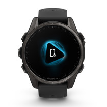 Fenix 8, 43 mm, AMOLED Sapphire, Carbon Gray DLC Titanium, Black/Gray