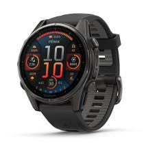 Fenix 8, 43 mm, AMOLED Sapphire, Carbon Gray DLC Titanium, Black/Gray