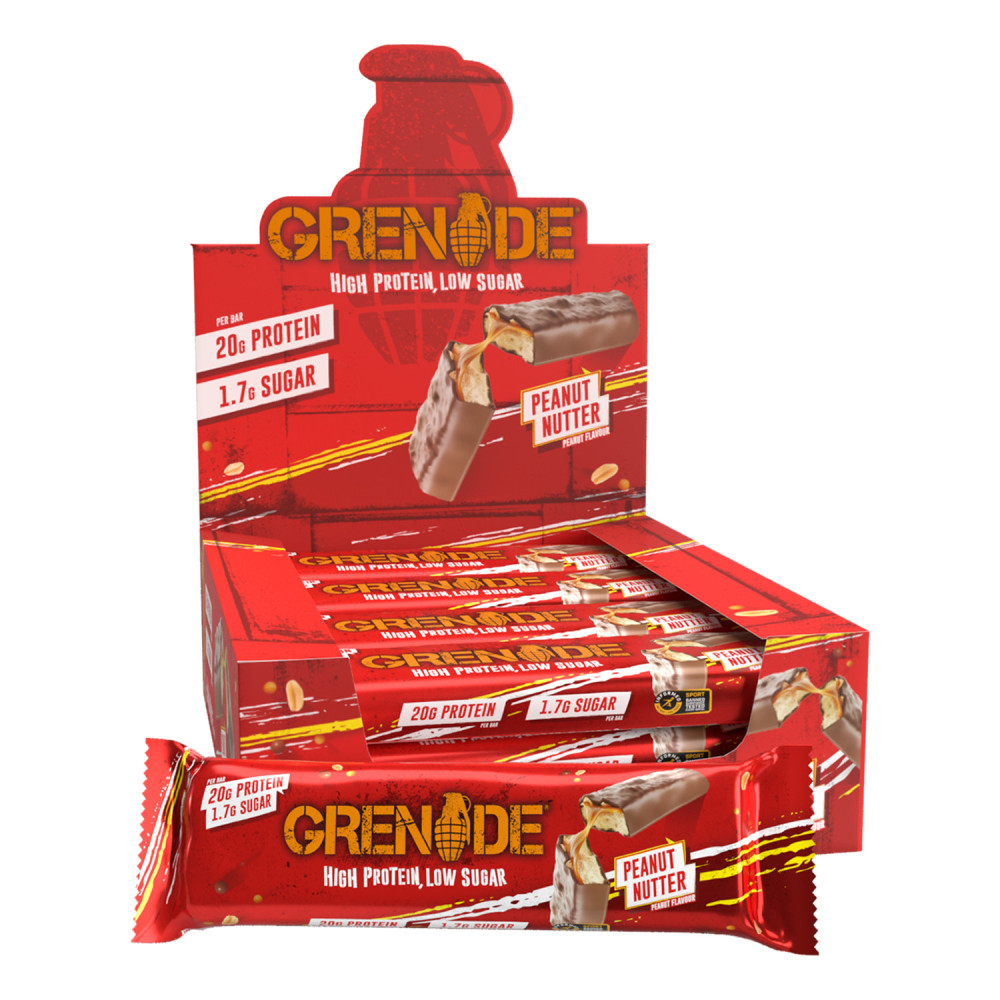 Grenade Protein Bar, Peanut Nutter, 60 g, Grenade Grenade Protein Bar, Peanut Nutter, 60 g, Grenade