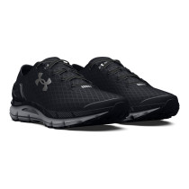 UA Men's Shoes Speedform Gemini, Black/Mod Grey/Metallic Silver