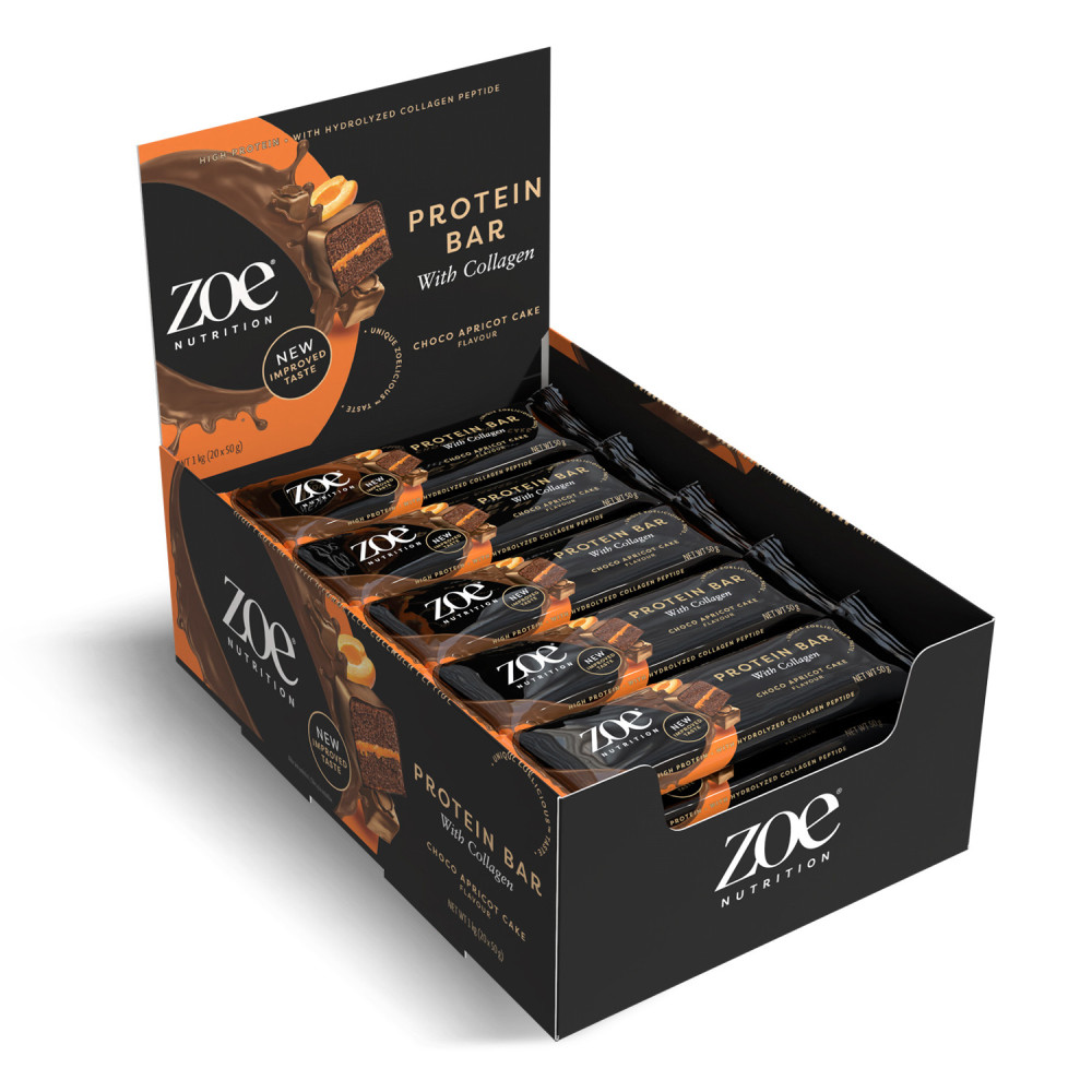 zoe Protein Bar, Choco Apricot Cake, 50 g, zoe Nutrition zoe Protein Bar, Choco Apricot Cake, 50 g, zoe Nutrition