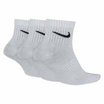 Nike Everyday Lightweight Ankle Traning Socks, 3 Pair, White/Black - M