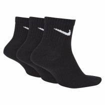 Nike Everyday Lightweight Ankle Traning Socks, 3 Pair, Black/White - XL