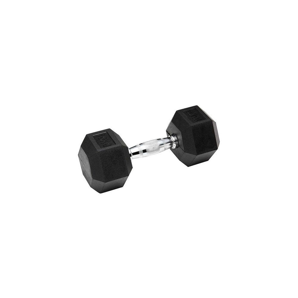 Hexagonale gummierte Hantel, 5 kg